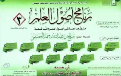 شرح الاصول الثلاثة-برنامج اصول العلم-الشيخ صالح بن عبدالله العصيمي-الدرس4